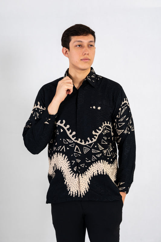 Men's Batik Shirt - Groovy | Long Sleeves 1